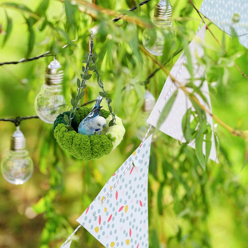 Bird Hammock Κρεμαστό κρεβάτι Άνετο χοντρό κοραλί βελούδο Ζεστό αξεσουάρ φωλιά πουλιών Κούνια για Parrot Lovebird Bird Cages