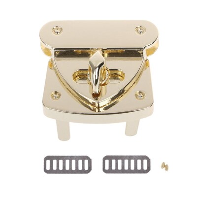 Νέο μεταλλικό κούμπωμα Turn Lock Twist Locks DIY δερμάτινη τσάντα χειρός Αξεσουάρ υλικού