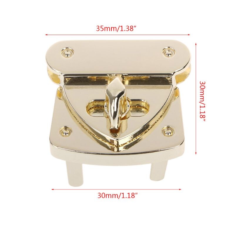 Νέο μεταλλικό κούμπωμα Turn Lock Twist Locks DIY δερμάτινη τσάντα χειρός Αξεσουάρ υλικού