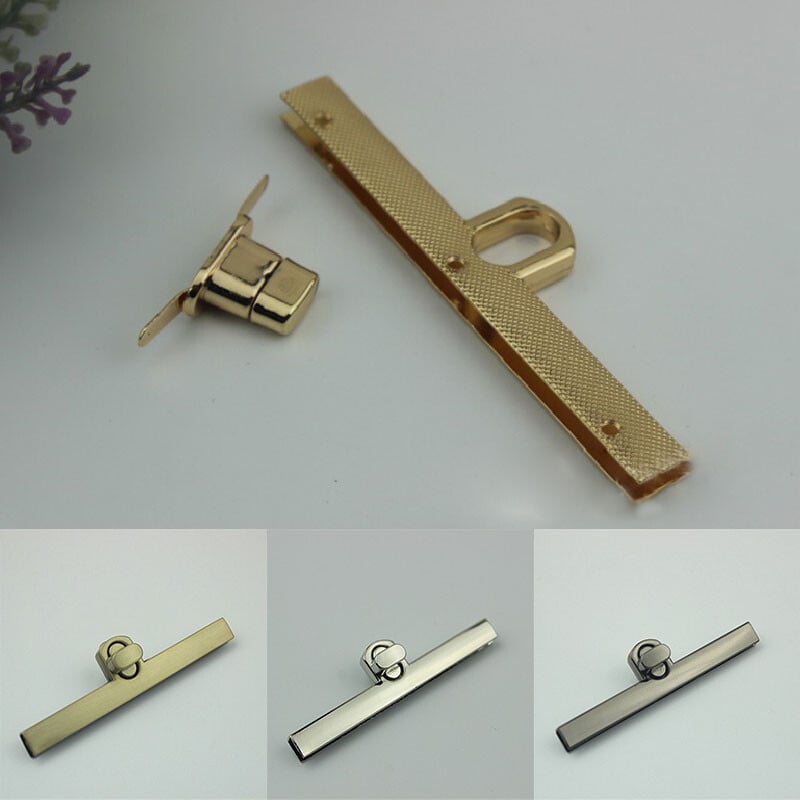 Vintage taška s kovovou sponou, otočné zámky, otočné tlačidlo pre DIY kabelku, koženú remeselnú tašku, kabelku, elegantné zlaté doplnky na tašky