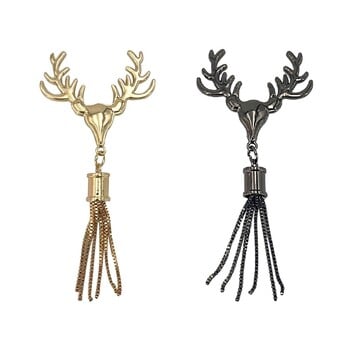 Καυτή τσάντα φούντα Turn Lock Deer Head Shape Twist Locks Μεταλλικό κούμπωμα Εξαρτήματα υλικού Deer Head Shape Shoulder Bag