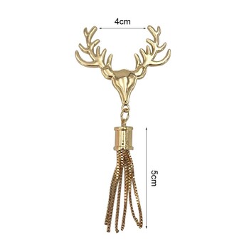 Καυτή τσάντα φούντα Turn Lock Deer Head Shape Twist Locks Μεταλλικό κούμπωμα Εξαρτήματα υλικού Deer Head Shape Shoulder Bag