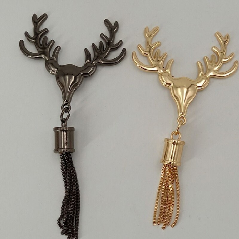 Гореща ръчна чанта с пискюл Завъртаща се брава с форма на главата на елен Усукани ключалки Метална закопчалка Хардуерни части Чанта за рамо с форма на глава на елен Аксесоари