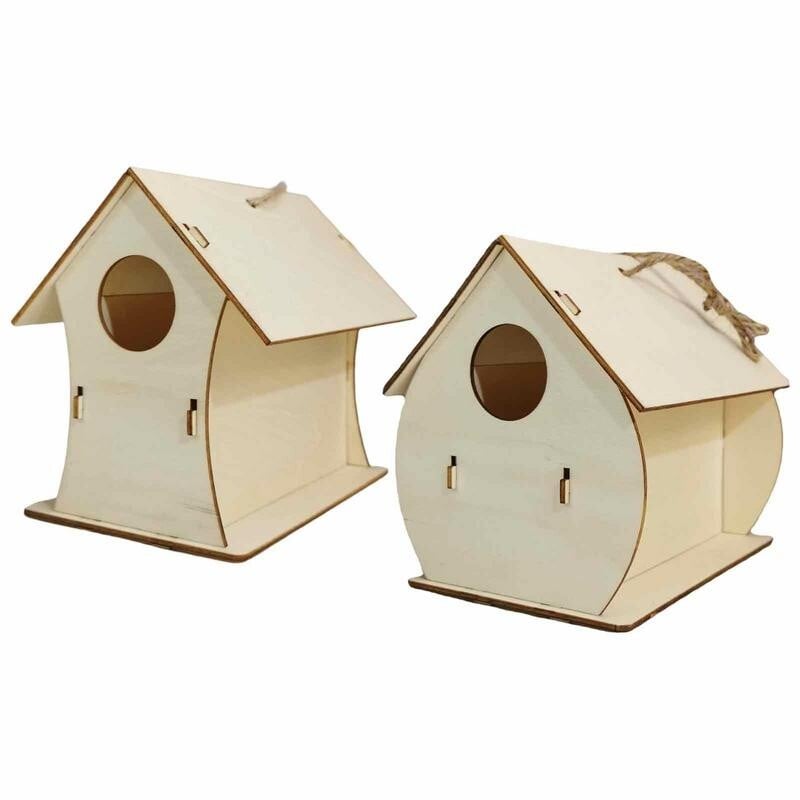Ξύλινο Σπίτι πουλιών για Υπαίθριο Κρεμαστό Ξύλινο Κλουβί Χώρος Ανάπαυσης Επιτοίχιο Υπαίθριο Πουλιόσπιτο Ξύλινο Κουτί Πέρκα Προμήθειες Νέο στυλ