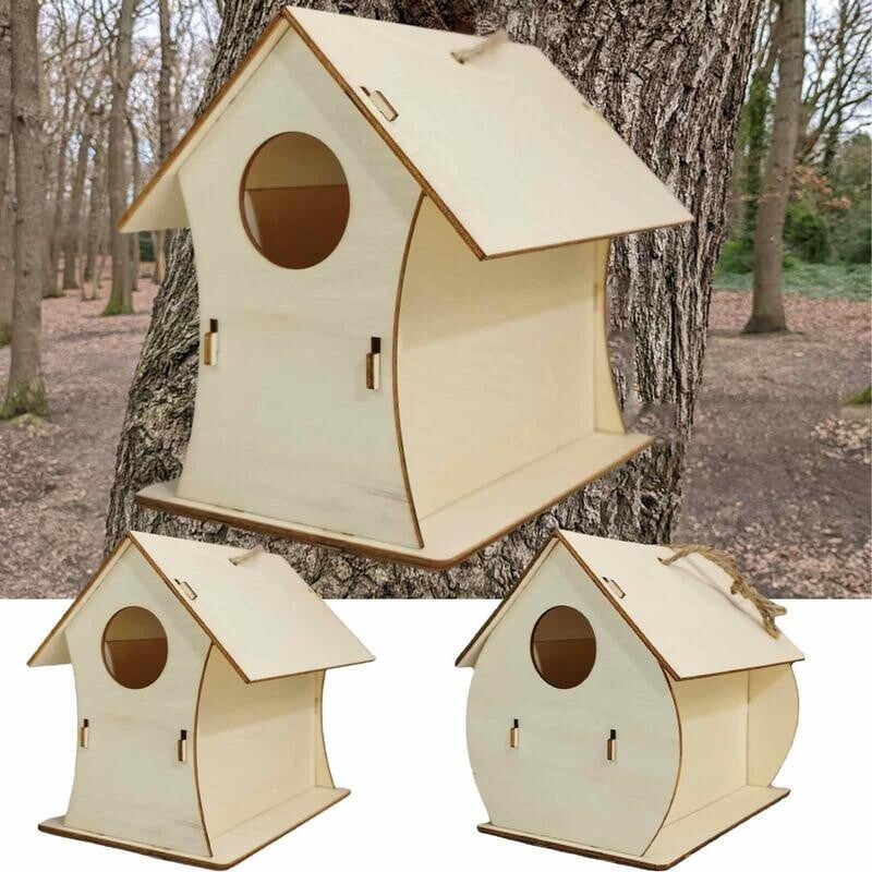Ξύλινο Σπίτι πουλιών για Υπαίθριο Κρεμαστό Ξύλινο Κλουβί Χώρος Ανάπαυσης Επιτοίχιο Υπαίθριο Πουλιόσπιτο Ξύλινο Κουτί Πέρκα Προμήθειες Νέο στυλ