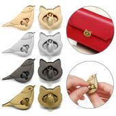 Metalinis krepšys, pasukamas užraktas, skirtas „pasidaryk pats“ dekorui, odai amatai, mielos katės/paukščių užsegimo spynos Rankinės Pečių krepšiai Aparatūros puošybos priedai