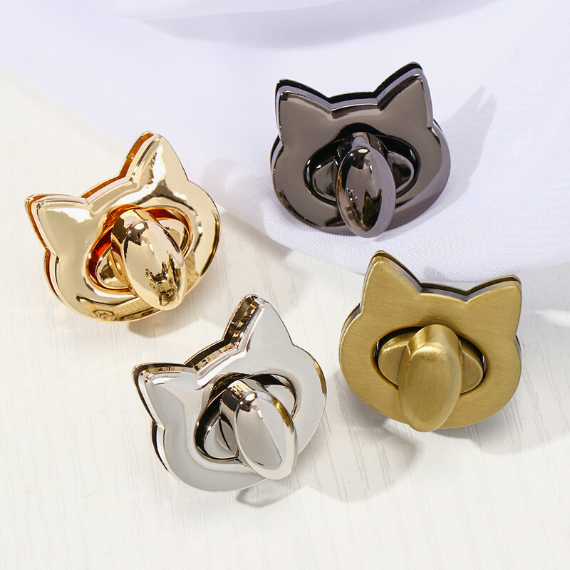 Metalinis krepšys, pasukamas užraktas, skirtas „pasidaryk pats“ dekorui, odai amatai, mielos katės/paukščių užsegimo spynos Rankinės Pečių krepšiai Aparatūros puošybos priedai