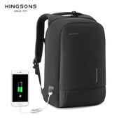 Kingsons batoh s ochranou proti krádeži pre mužov a ženy, školská taška, batoh na notebook 15,6/17,3 palca, mužská cestovná taška Mochila