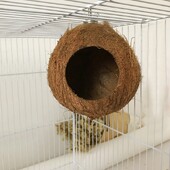 Cochilie de nucă de cocos Jucărie veveriță pentru animale de companie Hamster Veveriță Cuib de reproducere Artizanat Delicat Casă de păsări Pandantiv pentru grădină de curte
