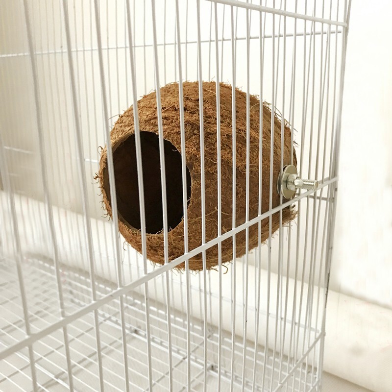 Cochilie de nucă de cocos Jucărie veveriță pentru animale de companie Hamster Veveriță Cuib de reproducere Artizanat Delicat Casă de păsări Pandantiv pentru grădină de curte