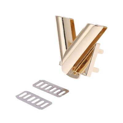 Închizătoare în formă de V Încuietori rotativi Feronerie metalică de blocare prin răsucire pentru geanta de umăr