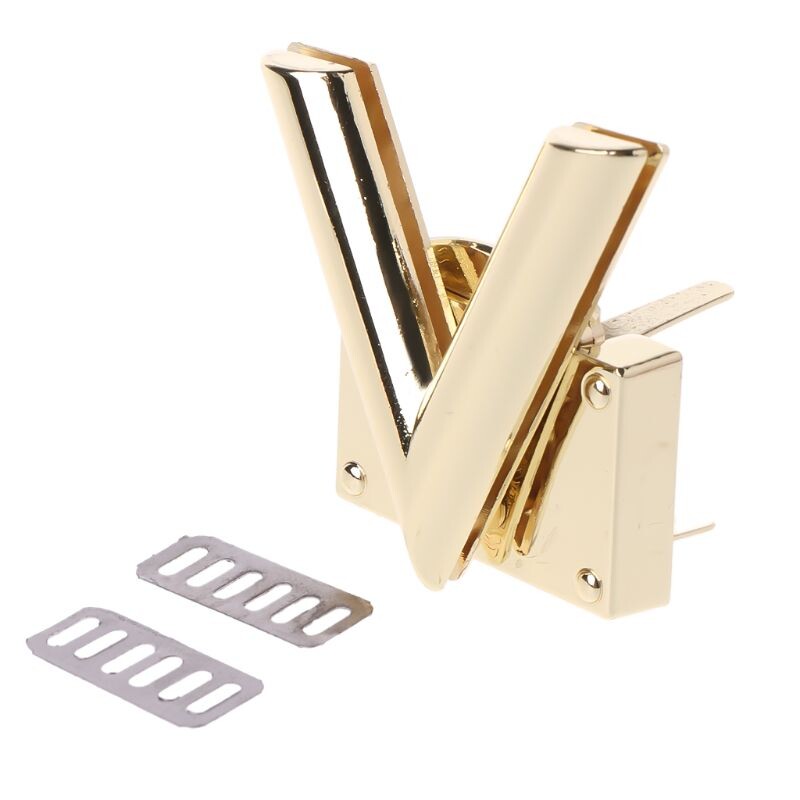 Închizătoare în formă de V Încuietori rotativi Feronerie metalică de blocare prin răsucire pentru geanta de umăr