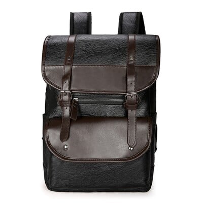 Pánsky batoh, kožený batoh, veľký ruksak, 16,5-palcový batoh na notebook, mužské mochilas, retro školská taška pre tínedžerov a chlapcov, cestovná taška