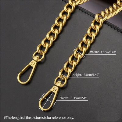 Верига за чанта Единична покупка Аксесоари за верига Единична чанта презрамка Верига за презрамка Резервен колан за женска метална каишка за чанта Злато