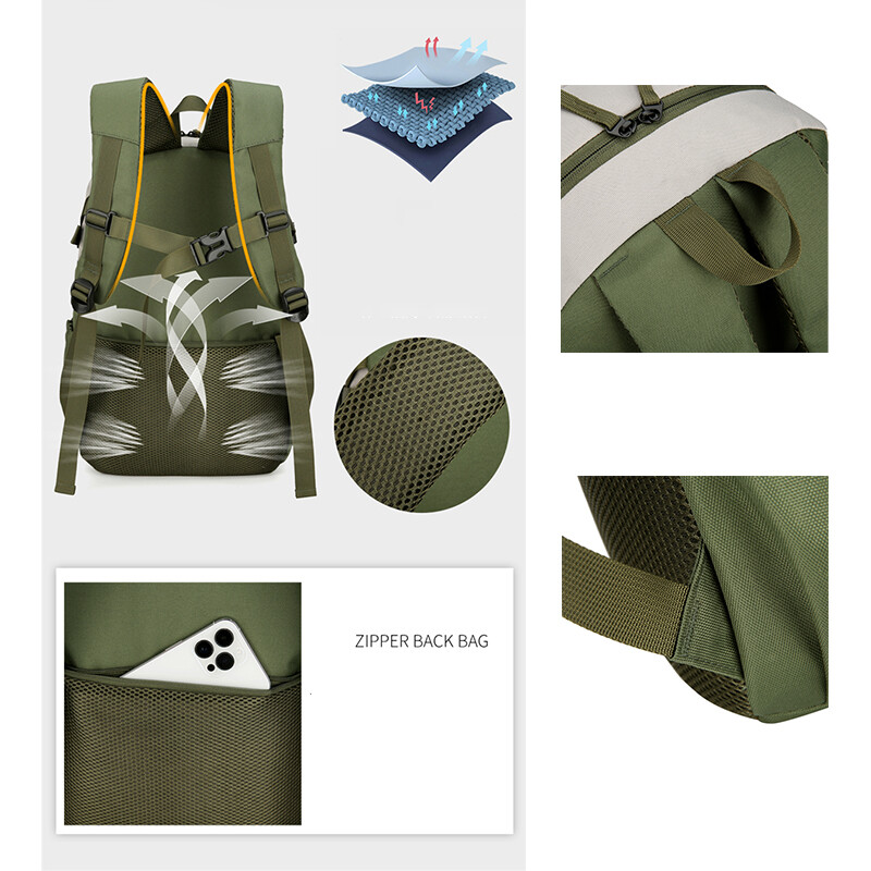 Rucsac VC de culoare contrastantă pentru drumeții pentru călătorii în aer liber Rucsac pentru bărbați, rezistent la apă, ușor, versatil zilnic, unisex