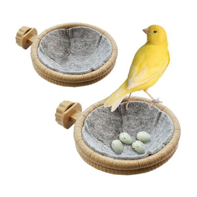 Cuiburi de canari pentru cuști 2 buc. cuib de păsări pentru cușcă păsări de reproducere cuib de clocire cutie de cuibar pentru papagali.