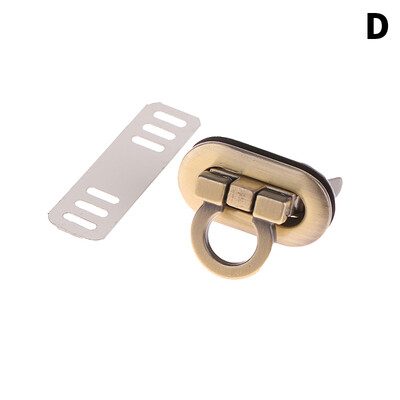 Fém csattal forgatható zár ovális fém csattal csavarható zár barkács kézitáskához kézműves táska pénztárca táskák hardver táska tartozék
