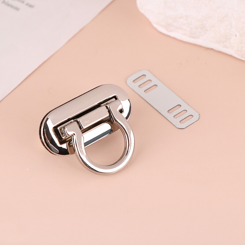 Fém csattal forgatható zár ovális fém csattal csavarható zár barkács kézitáskához kézműves táska pénztárca táskák hardver táska tartozék