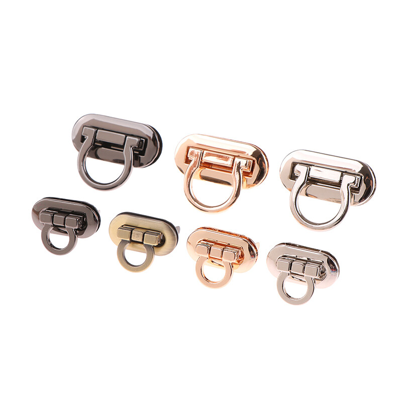 Fém csattal forgatható zár ovális fém csattal csavarható zár barkács kézitáskához kézműves táska pénztárca táskák hardver táska tartozék