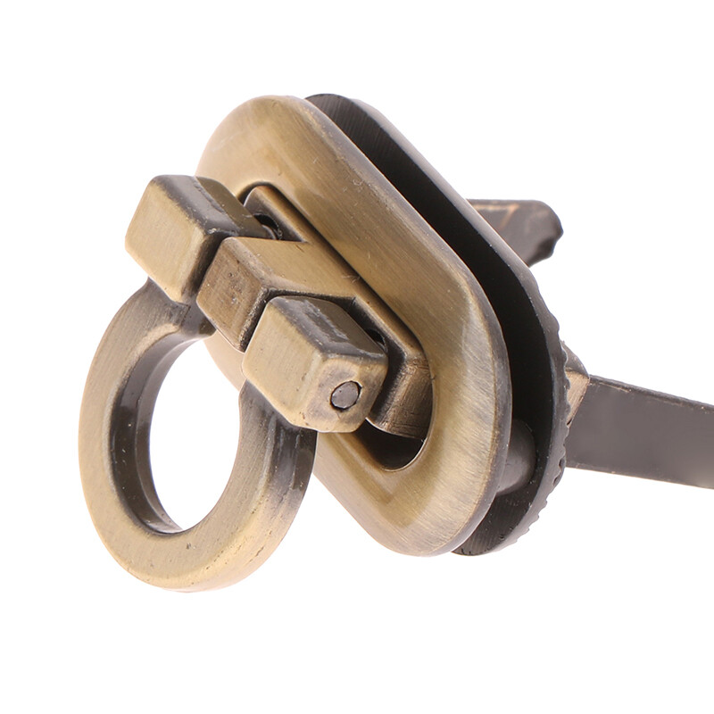 Fém csattal forgatható zár ovális fém csattal csavarható zár barkács kézitáskához kézműves táska pénztárca táskák hardver táska tartozék