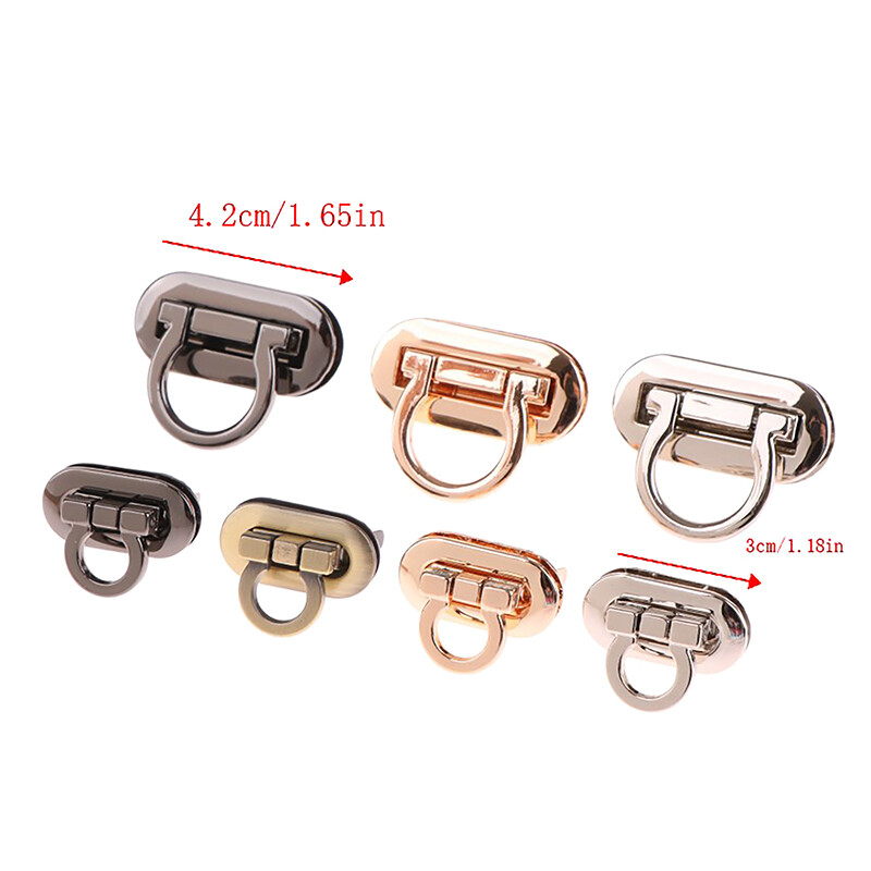 Fém csattal forgatható zár ovális fém csattal csavarható zár barkács kézitáskához kézműves táska pénztárca táskák hardver táska tartozék