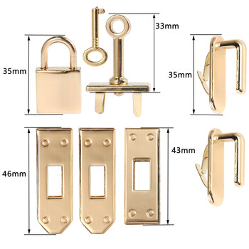 7 бр./компл. Метална закопчалка Lockbutton за дамска чанта Чанта през рамо Портмоне Направи си сам аксесоари