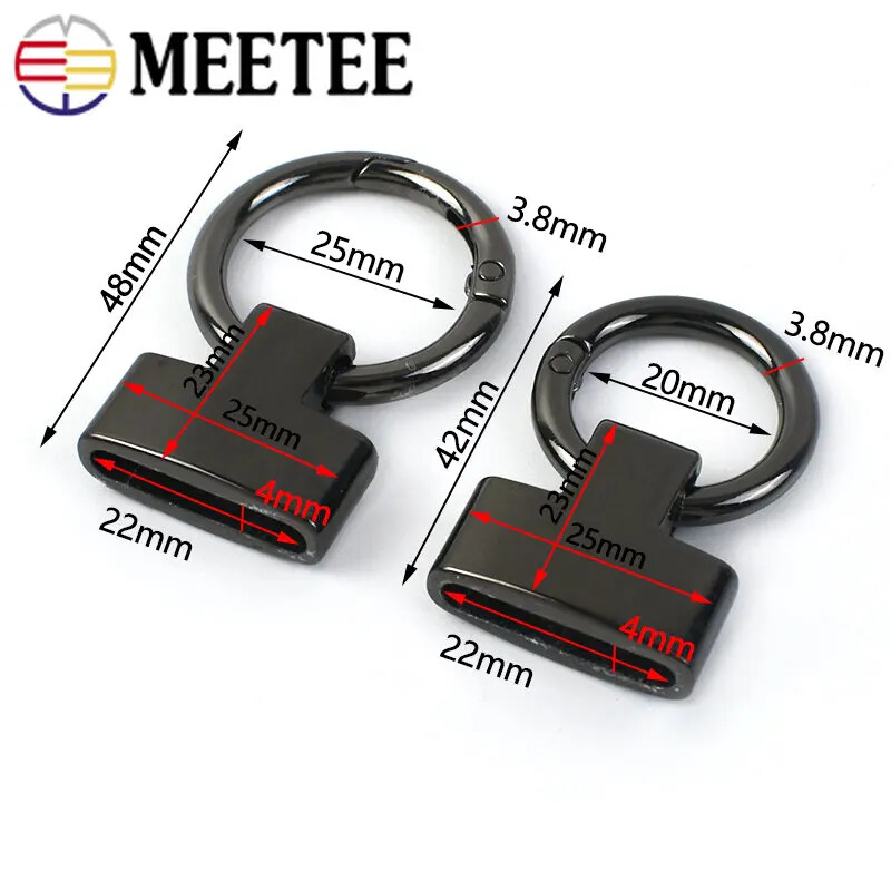2/5/10 vnt O žiedo raktų pakabuko kablys 20/25 mm nuimamas metalinis sagties krepšio dirželio jungtis užsegimas rankinė „pasidaryk pats“ amatų aparatūros priedai