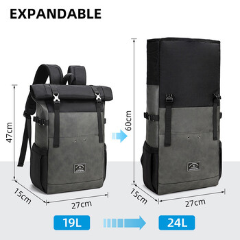 Rolltop Αδιάβροχο σακίδιο τσάντα ταξιδιού Laptop Backpack Ανδρικό Σακίδιο πλάτης Αποσκευές Τσάντες ώμου Roll Cover Men Mochila Bagpack