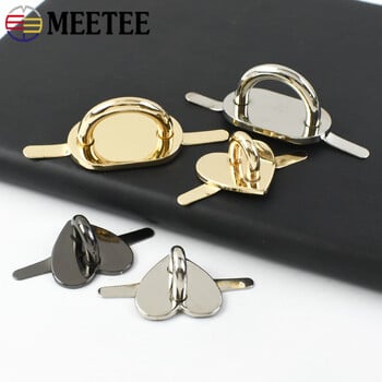 2/4/10Pcs Meetee Metal Heart D Ring Катарама Арка Мост Конектор Кука Чанта Каишка Странична скоба Закопчалка Дръжка Декорация Скоба Хардуер