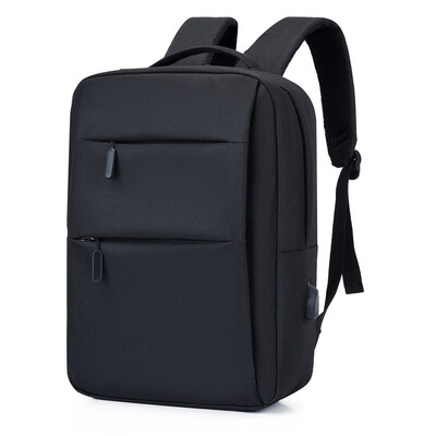 Batoh na notebook pre mužov, kanceláriu, prácu, ženy, batoh na prácu, proti krádeži, unisex, čierny, tenký, ľahký, s externým nabíjaním cez USB