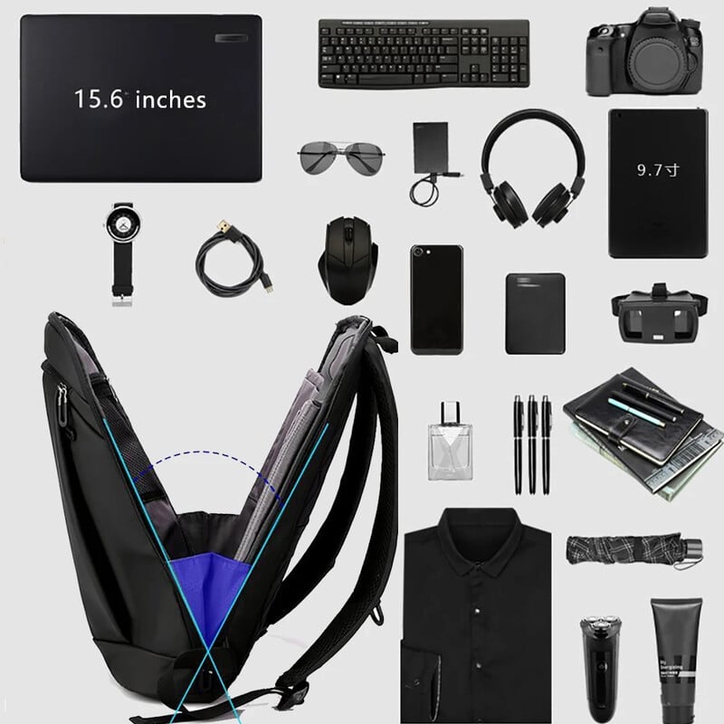 Ultratenký batoh na notebook 15,6 palcov, obchodná pánska taška, dámske batohy, jednofarebný unisex batoh, tenký batoh, batoh, taška