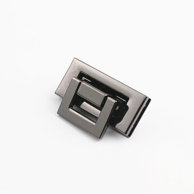 Închidere dreptunghiulară de 4,5 cm, metal, blocare rotativă, blocare prin răsucire, bricolaj, pentru femei, din piele, poșetă, închidere hardware, accesorii pentru geanta de schimb