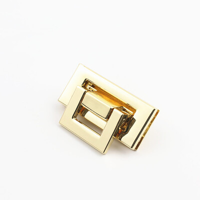 Închidere dreptunghiulară de 4,5 cm, metal, blocare rotativă, blocare prin răsucire, bricolaj, pentru femei, din piele, poșetă, închidere hardware, accesorii pentru geanta de schimb