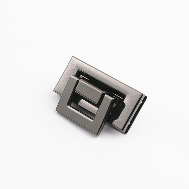 Închidere dreptunghiulară de 4,5 cm, metal, blocare rotativă, blocare prin răsucire, bricolaj, pentru femei, din piele, poșetă, închidere hardware, accesorii pentru geanta de schimb