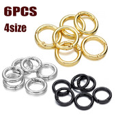 6Pcs/lot Metalna opružna kapija O prsten Kopča torbe Metalne kopče Karabiner Karabiner Opružni privjesak za ključeve DIY torba Prtljaga Nakit Dodaci
