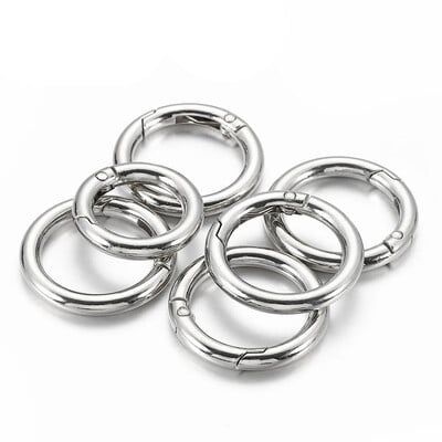 6Pcs/lot Metalna opružna kapija O prsten Kopča torbe Metalne kopče Karabiner Karabiner Opružni privjesak za ključeve DIY torba Prtljaga Nakit Dodaci