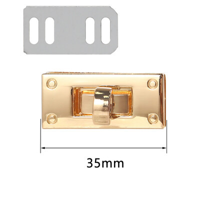 3,5 cm kovová obdĺžniková otočná zámok otočná spona na kožené remeslo pre ženy, kabelku cez rameno, peňaženku, DIY hardvér, peňaženku, príslušenstvo
