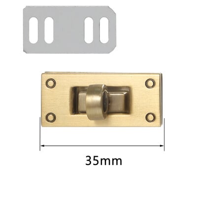 3,5 cm kovová obdĺžniková otočná zámok otočná spona na kožené remeslo pre ženy, kabelku cez rameno, peňaženku, DIY hardvér, peňaženku, príslušenstvo