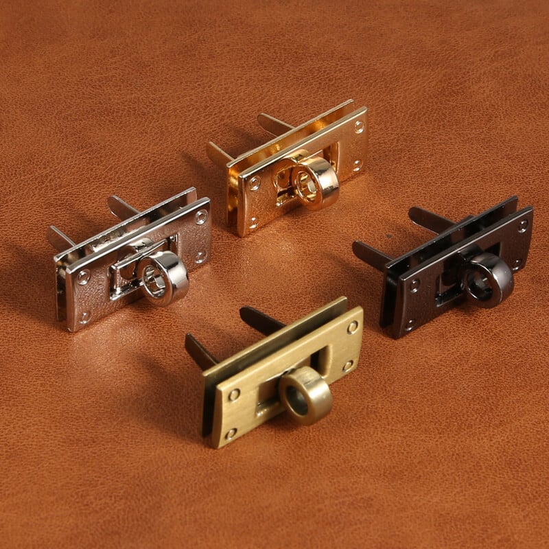 3,5 cm kovová obdĺžniková otočná zámok otočná spona na kožené remeslo pre ženy, kabelku cez rameno, peňaženku, DIY hardvér, peňaženku, príslušenstvo