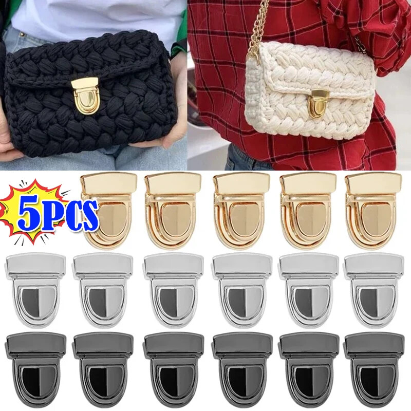 5 ks kovových zámkov, spony na tašky, zapínanie na kabelky, tašky cez rameno, uzávery na kabelky, zapínanie na patentné spony, príslušenstvo pre remeselné tašky.