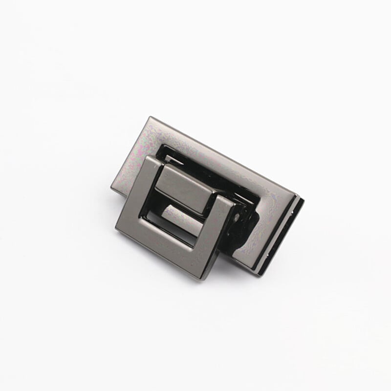 DIY Mortise Square Metal Square Tiny Bag Turn Lock Twist Lock Spona z kože Remeselná dámska taška Kabelka cez rameno Kabelka Hardware