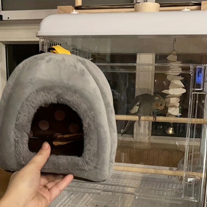 1db tök formájú kisállat meleg fészek télre, függő vastag papagáj madárfészek hörcsögnek, sünnek, mókusnak, Guinea Pinek