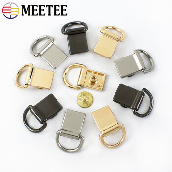 4/10/20Pcs Meetee Metal D Ring Τσάντα Πλαϊνές πόρπες με κλιπ με βίδες με δερμάτινο λουρί Σύνδεσμος με κούμπωμα κρεμάστρα DIY Craft Αξεσουάρ