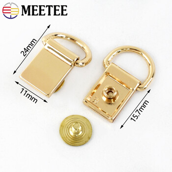 4/10/20Pcs Meetee Metal D Ring Τσάντα Πλαϊνές πόρπες με κλιπ με βίδες με δερμάτινο λουρί Σύνδεσμος με κούμπωμα κρεμάστρα DIY Craft Αξεσουάρ