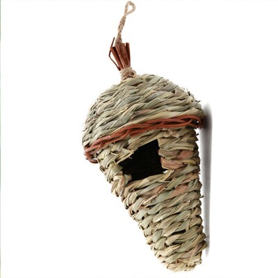 Straw Weaving Gardening Bird Nest Μεγάλη Καλύβα Κολίμπρι με λειτουργία ζεστασιάς για εξωτερική κρεμαστή διακόσμηση CLH@8