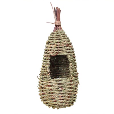Straw Weaving Gardening Bird Nest Μεγάλη Καλύβα Κολίμπρι με λειτουργία ζεστασιάς για εξωτερική κρεμαστή διακόσμηση CLH@8