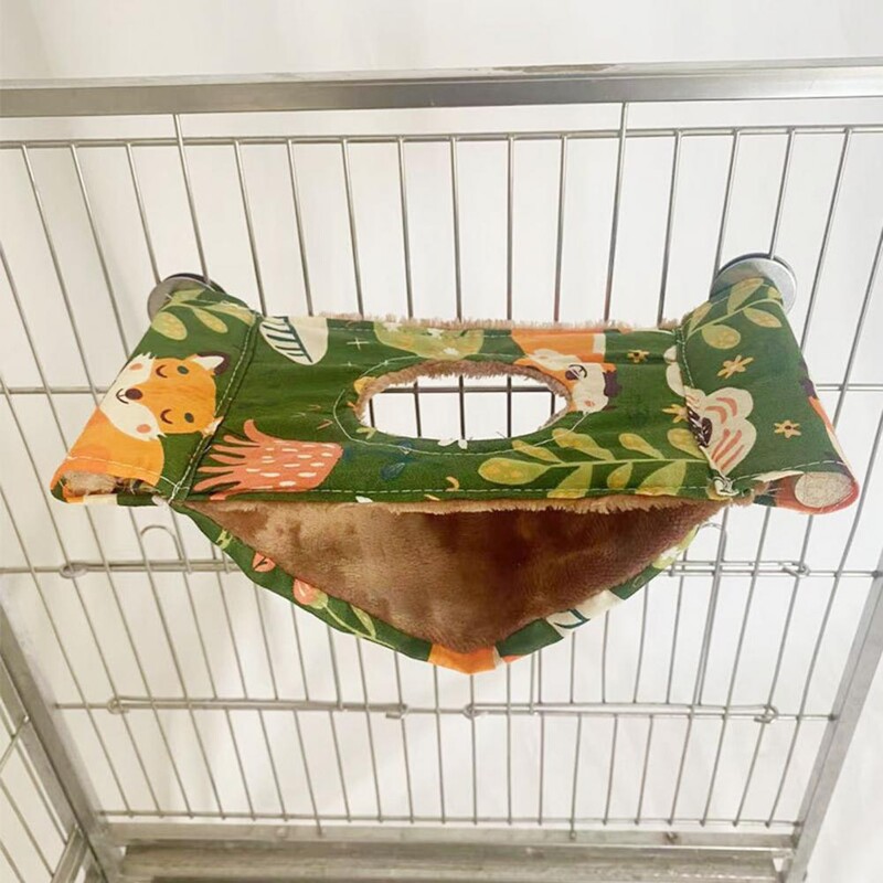 1 rinkinys Papūgos lizdas Gražus medvilninis paukščių hamakas žiurkėno miegamasis namas Naminių gyvūnų papūgos hamakas Naminių gyvūnų reikmenys