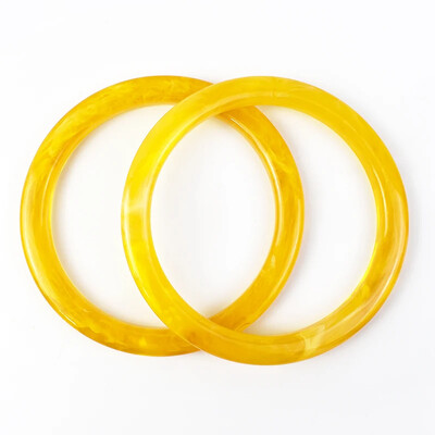 2vnt Deepeel 9cm spalvinga dervos maišelio rankena apvali akrilo rankinė Austinė rankinė Pakeisti rankenas Priedai „Pasidaryk pats“ krepšiai Gamybos reikmenys