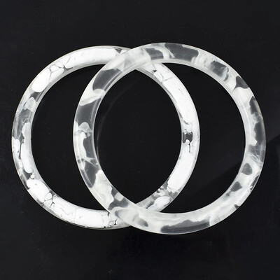 2vnt Deepeel 9cm spalvinga dervos maišelio rankena apvali akrilo rankinė Austinė rankinė Pakeisti rankenas Priedai „Pasidaryk pats“ krepšiai Gamybos reikmenys