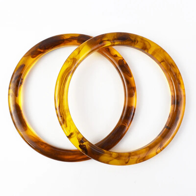 2vnt Deepeel 9cm spalvinga dervos maišelio rankena apvali akrilo rankinė Austinė rankinė Pakeisti rankenas Priedai „Pasidaryk pats“ krepšiai Gamybos reikmenys